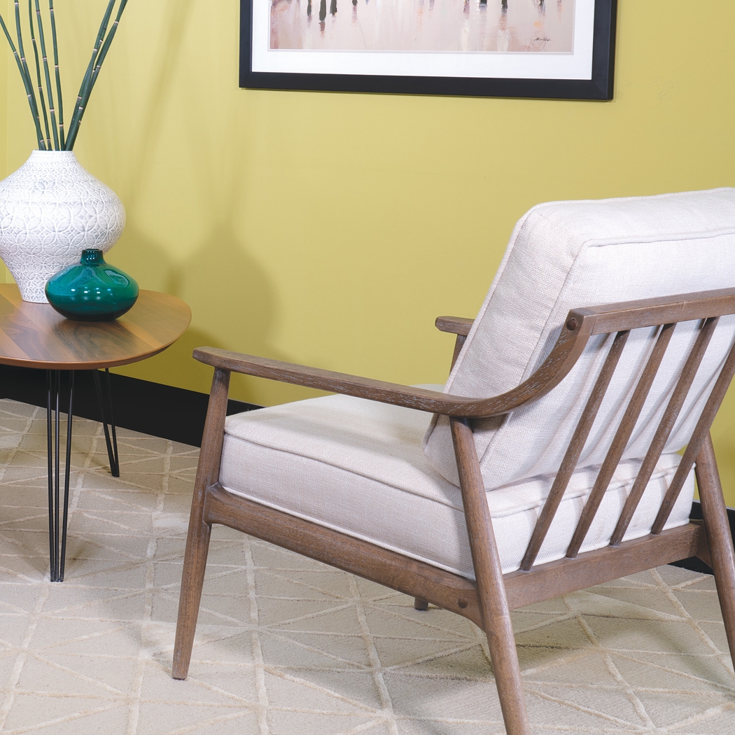 Ranelo I Cream Accent Chair - Thumbnail - Image 4