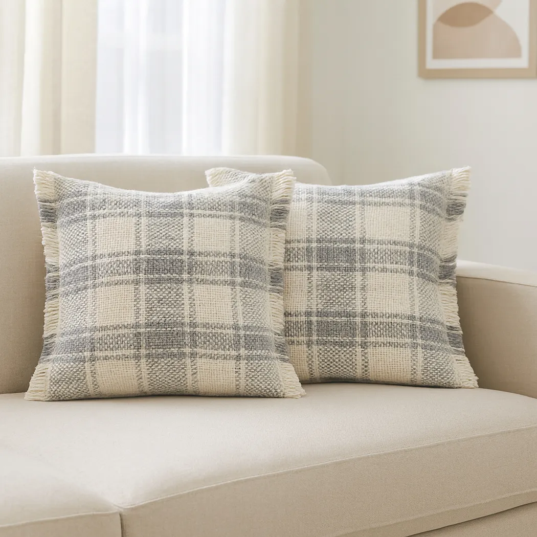 Rangan Gray/Cream Pillow, Set of 2 - Thumbnail - Image 2