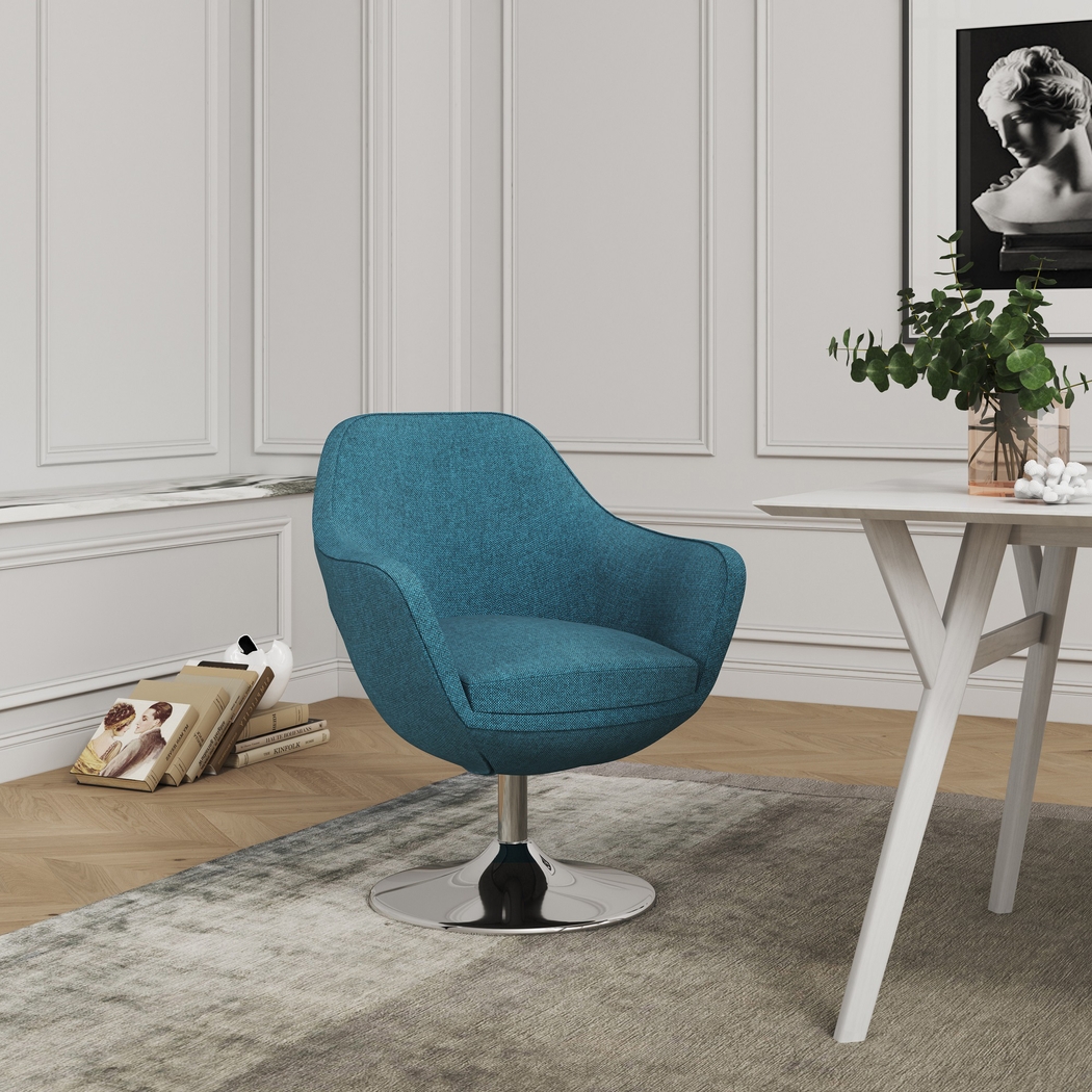 Rantoul Blue Accent Chair - Thumbnail - Image 2
