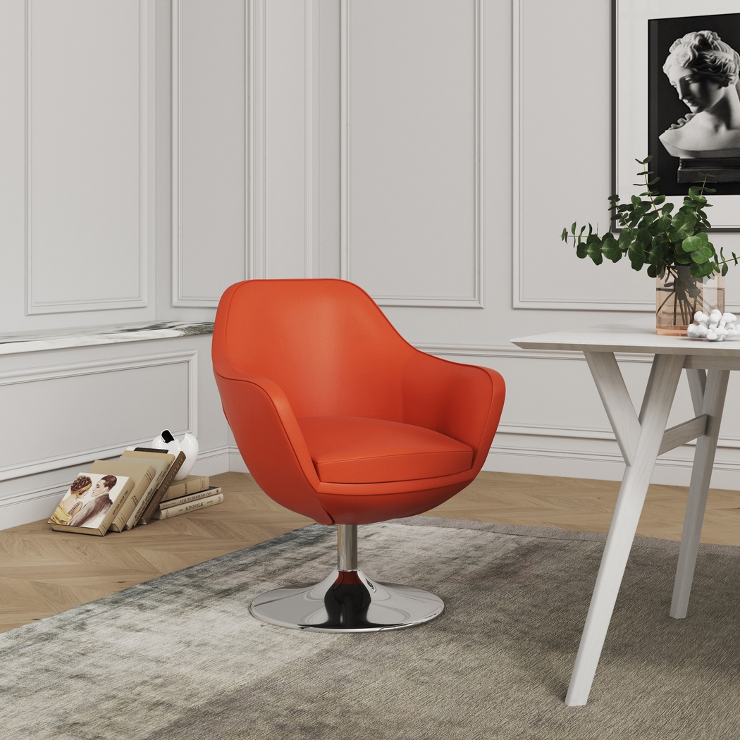 Rantoul Orange Accent Chair - Thumbnail - Image 2