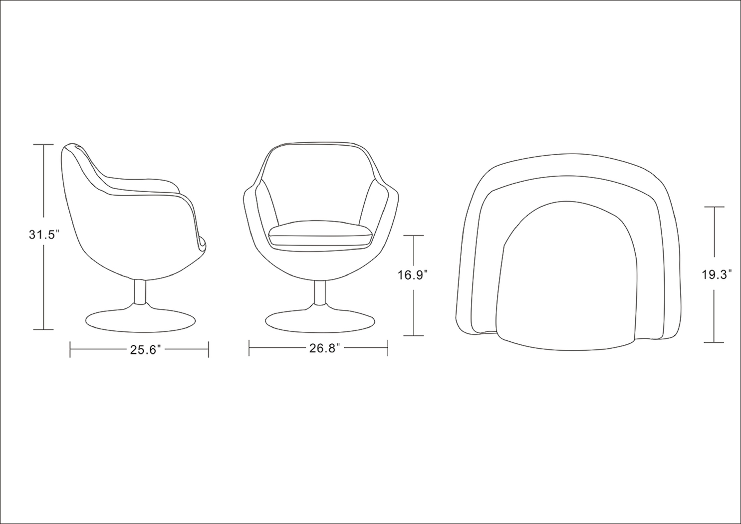 Rantoul Orange Accent Chair - Thumbnail - Image 6