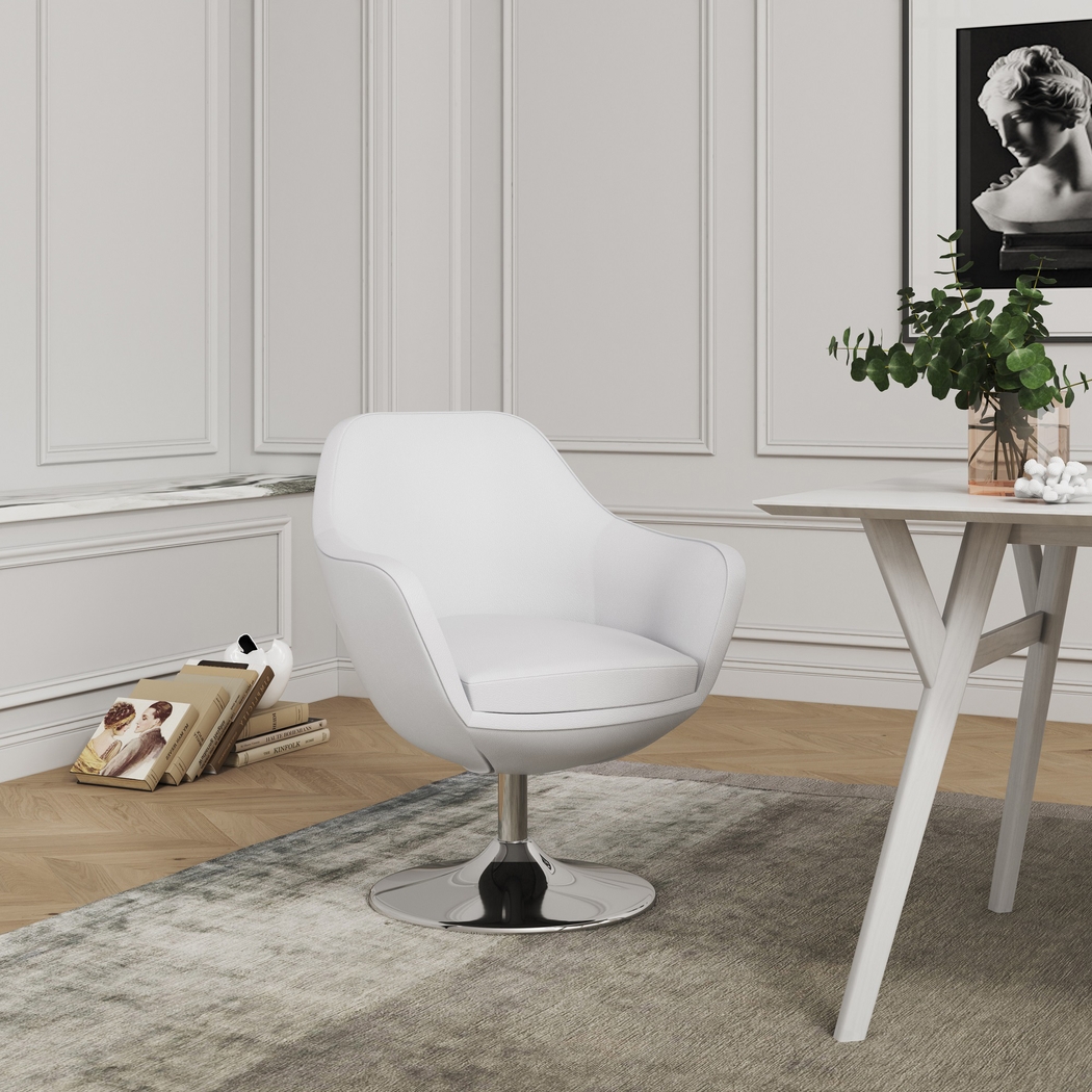 Rantoul White Accent Chair - Thumbnail - Image 2