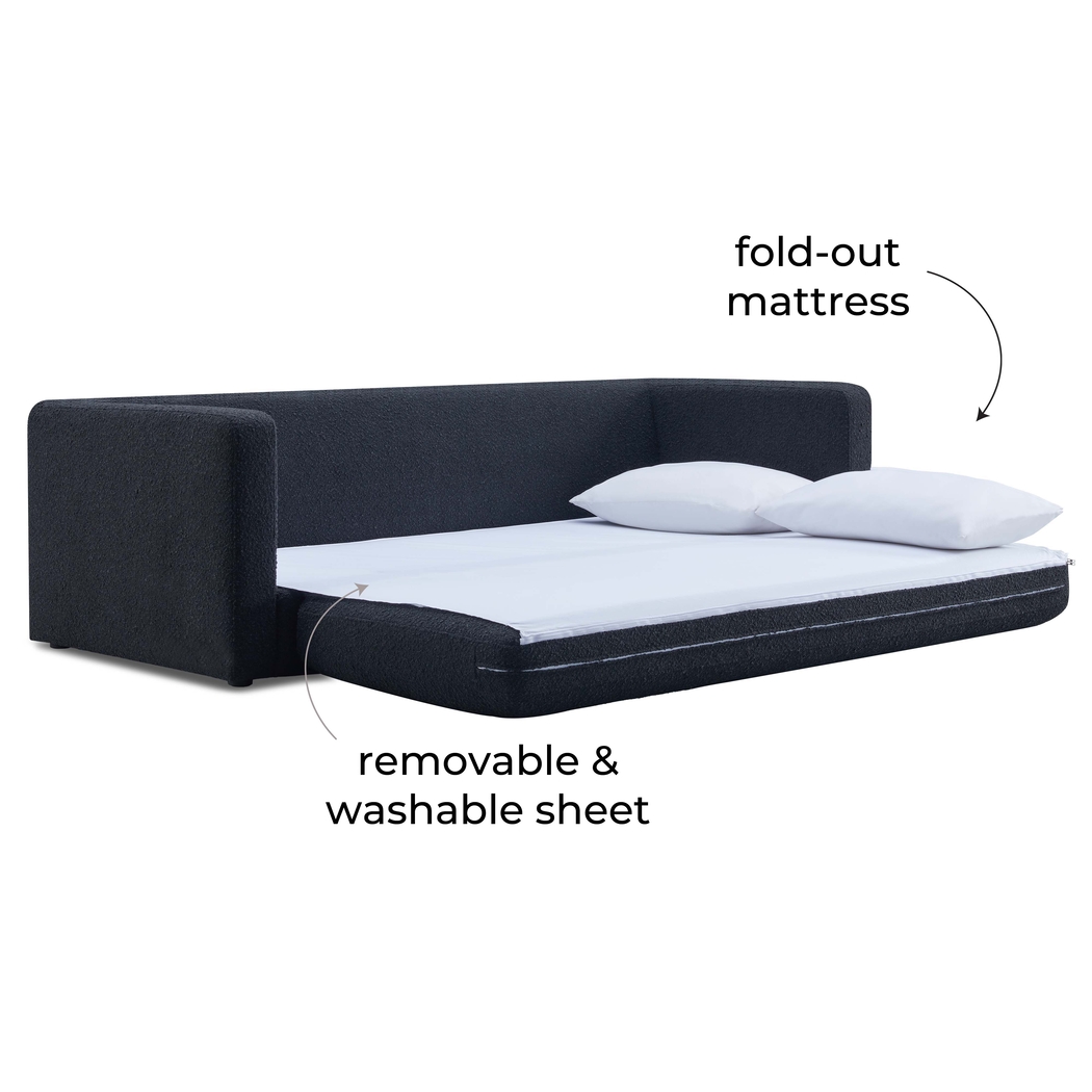 Rapalla Black Sleeper Sofa - Thumbnail - Image 7