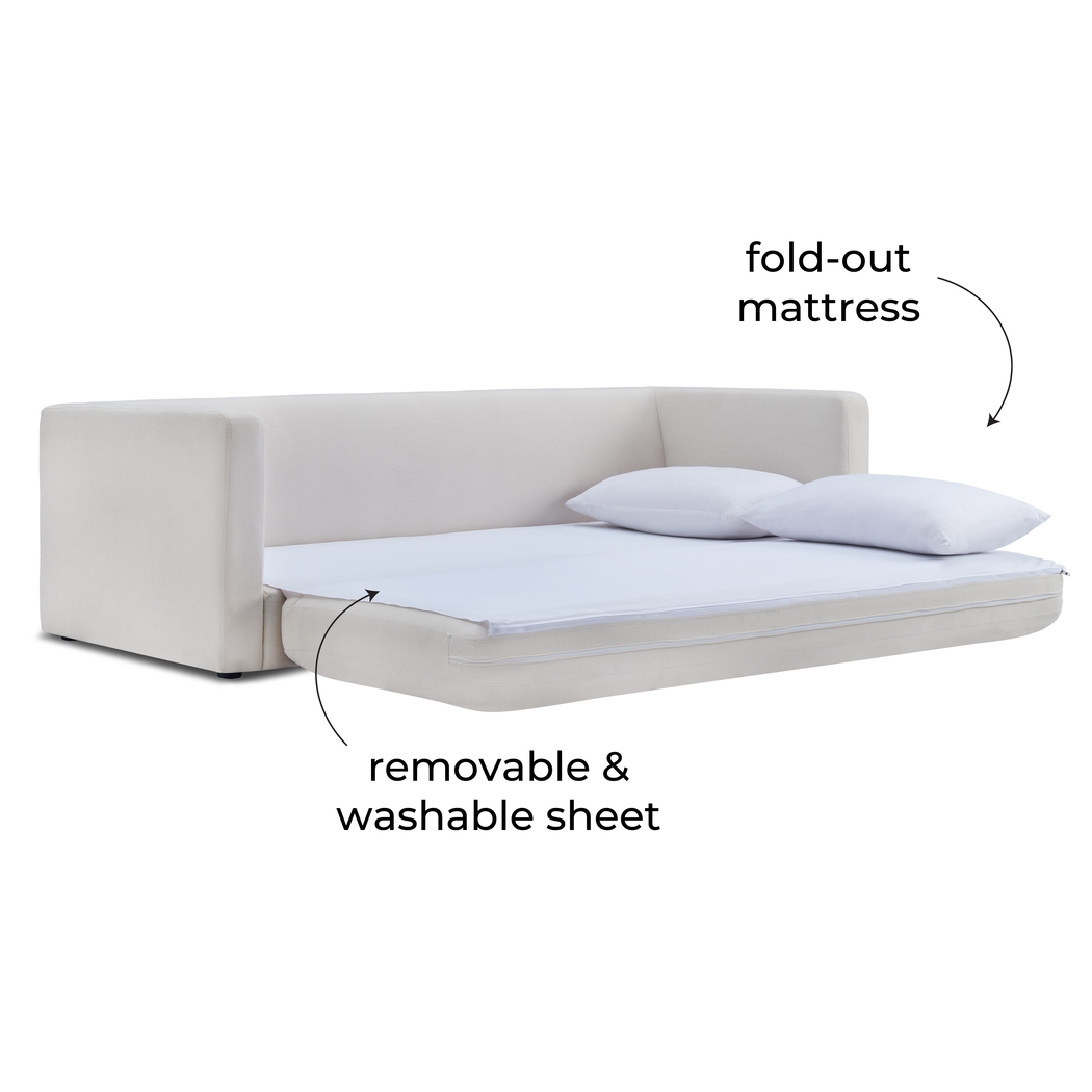 Rapalla Cream Linen Sleeper Sofa - Thumbnail - Image 7