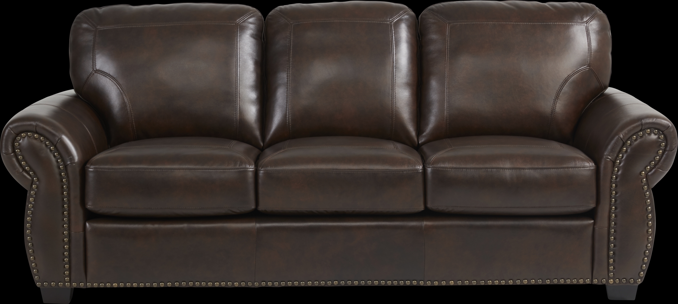 Rapallo Mahogany Leather Gel Foam Sleeper - Thumbnail - Image 1