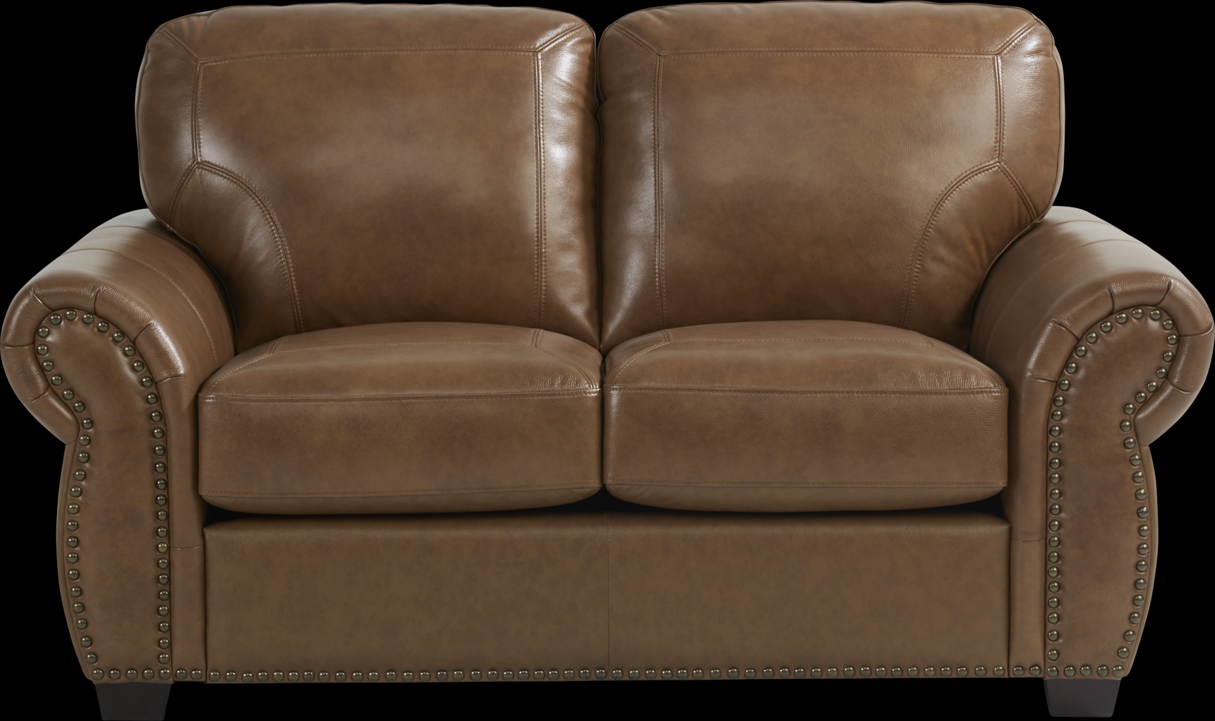 Rapallo Saddle Leather Loveseat - Thumbnail - Image 1