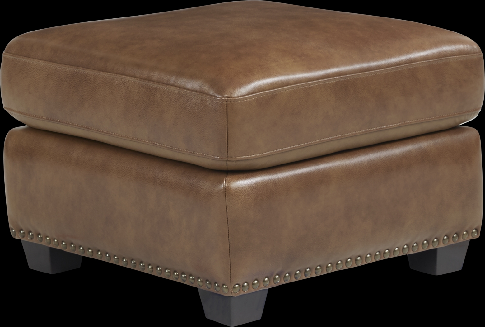 Rapallo Saddle Leather Ottoman - Thumbnail - Image 1