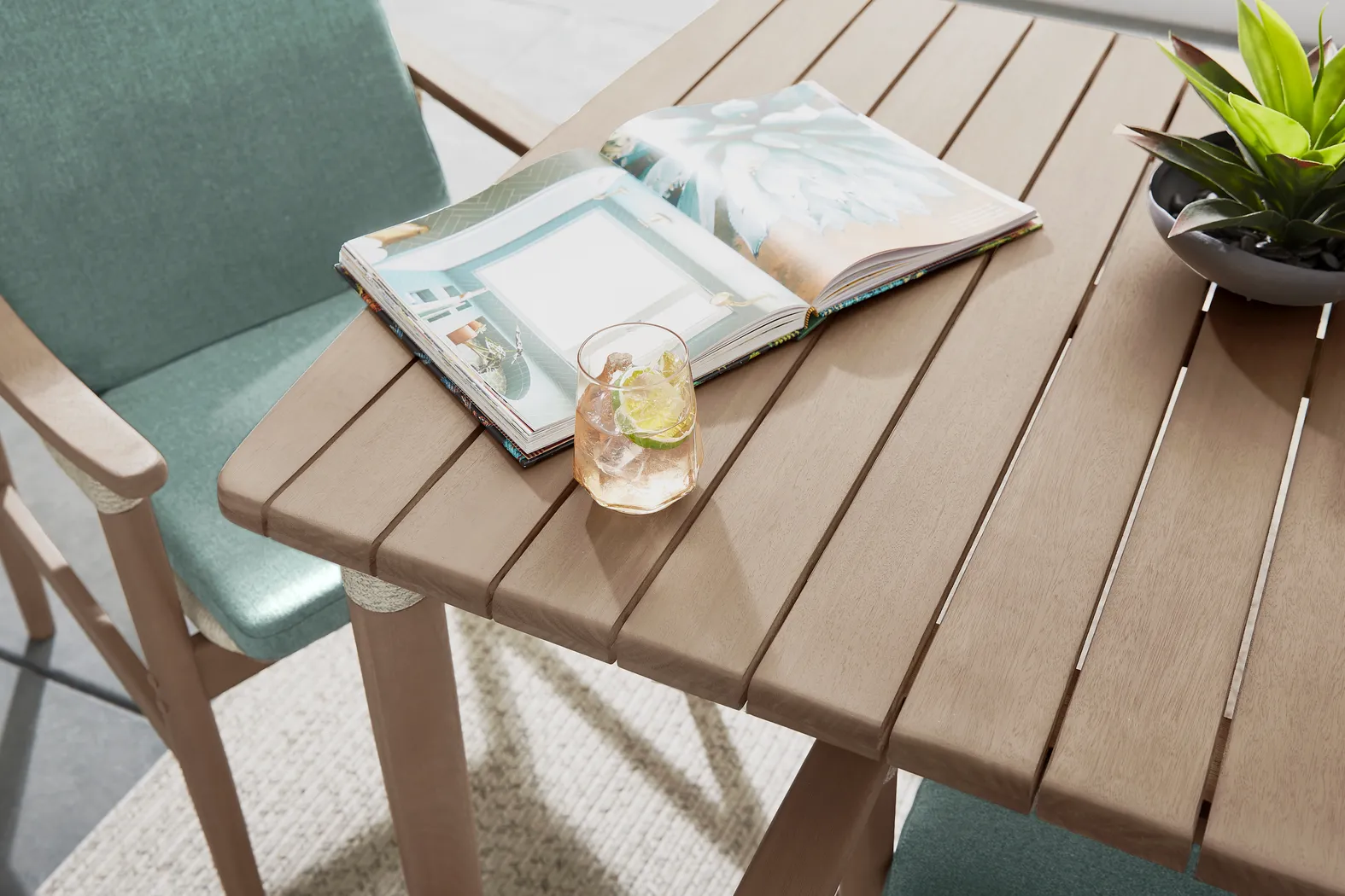 Raphina Gray 9 Pc 86 in. Outdoor Dining Set with Jungle Cushions - Thumbnail - Image 3