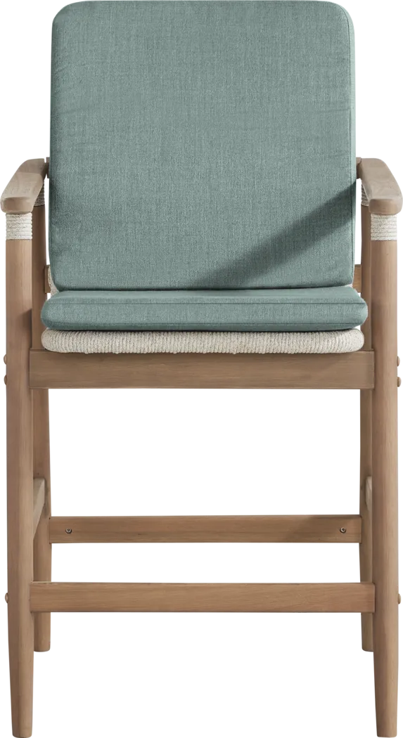 Raphina Gray Outdoor Barstool with Jungle Cushions - Thumbnail - Image 2