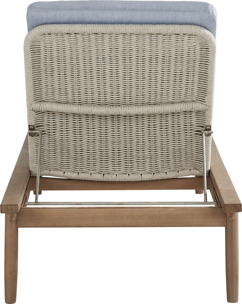 Raphina Gray Outdoor Chaise with Rain Cushions - Thumbnail - Image 2