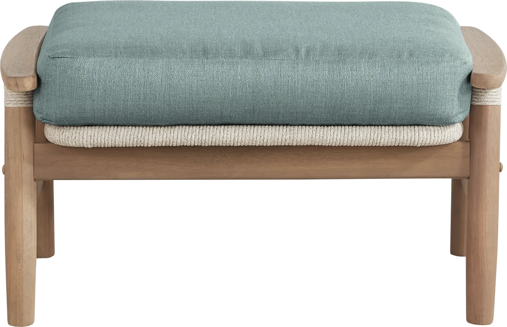 Raphina Gray Outdoor Ottoman with Jungle Cushion - Thumbnail - Image 2