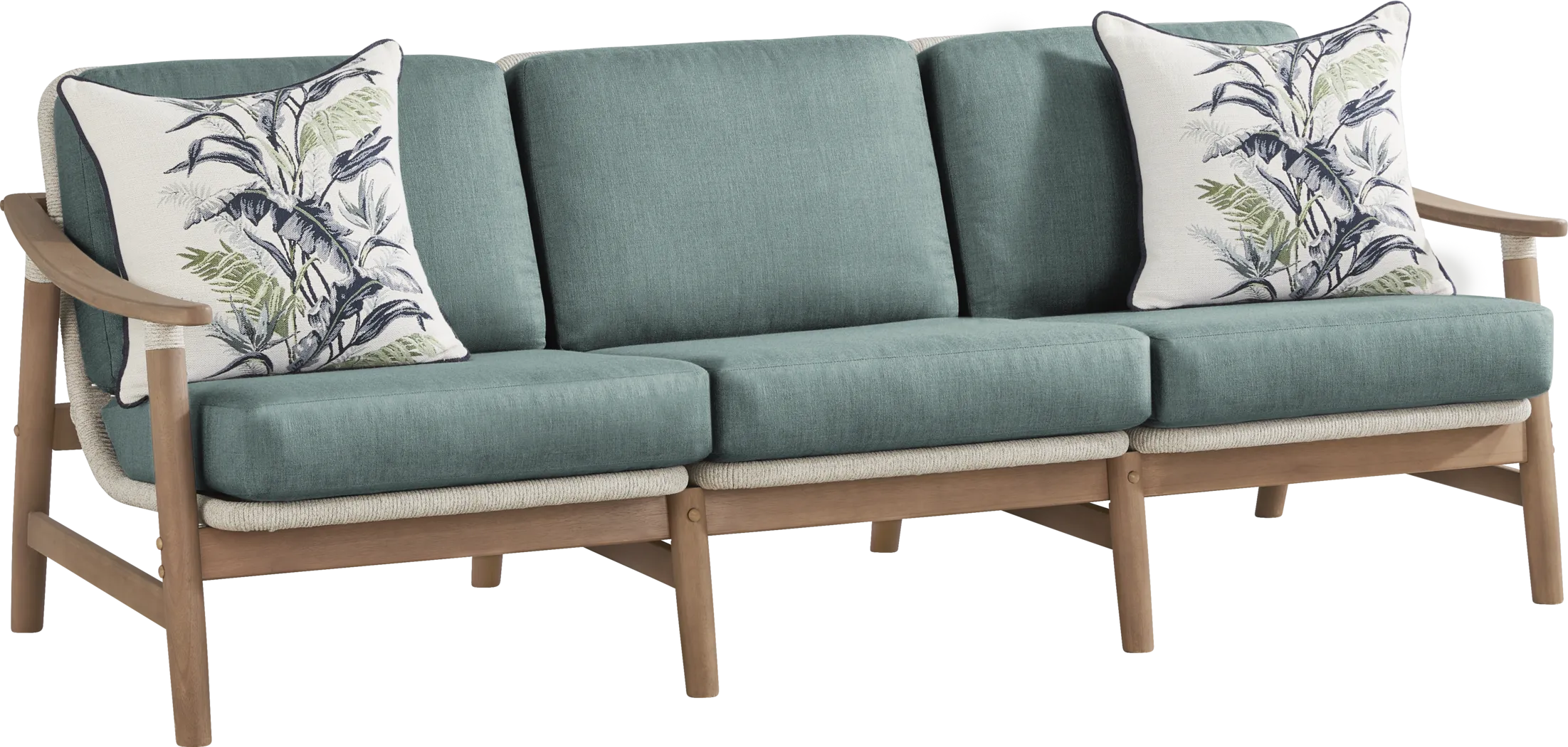 Raphina Gray Outdoor Sofa with Jungle Cushions - Thumbnail - Image 3