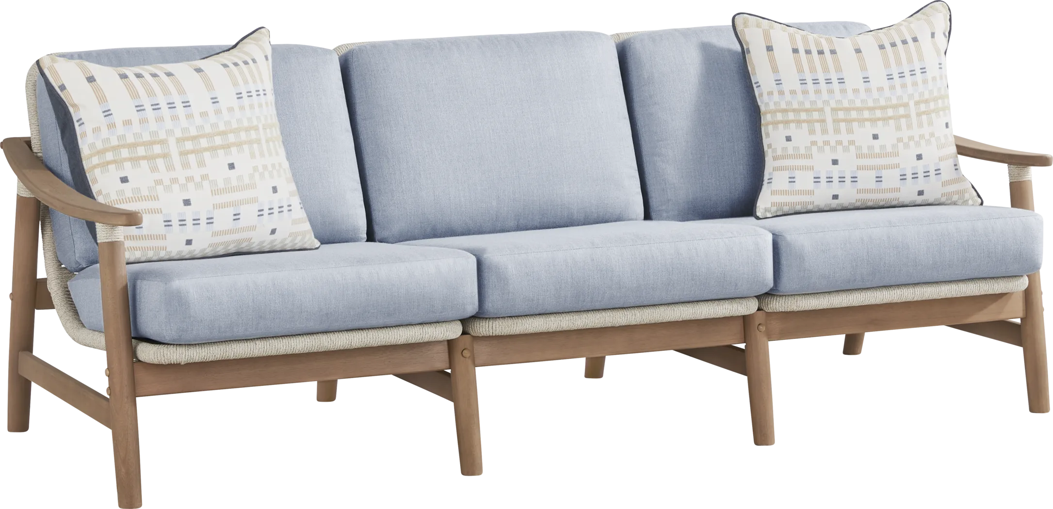 Raphina Gray Outdoor Sofa with Rain Cushions - Thumbnail - Image 3