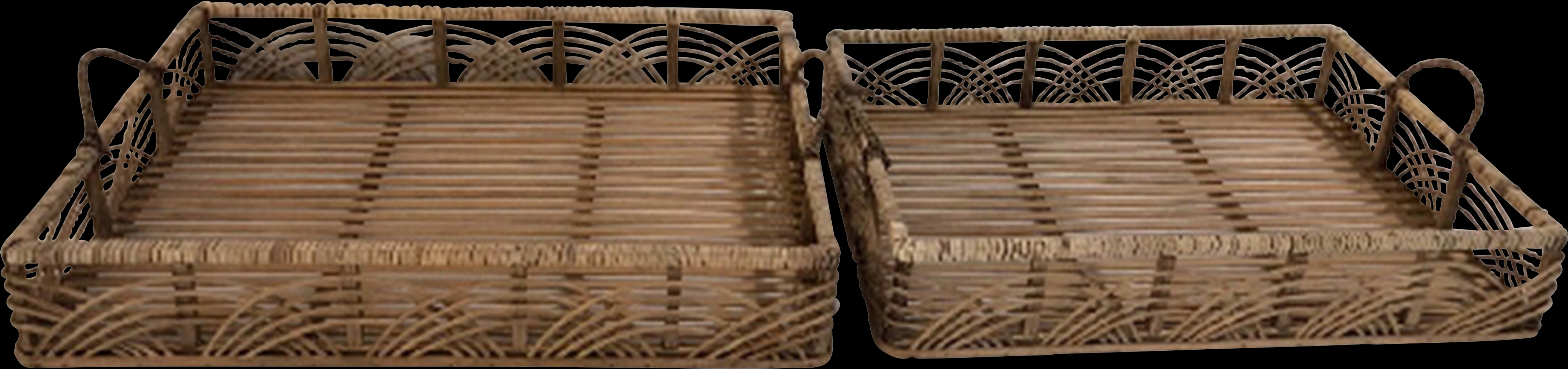 Rathbone Brown Tray, Set of 2 - Thumbnail - Image 1