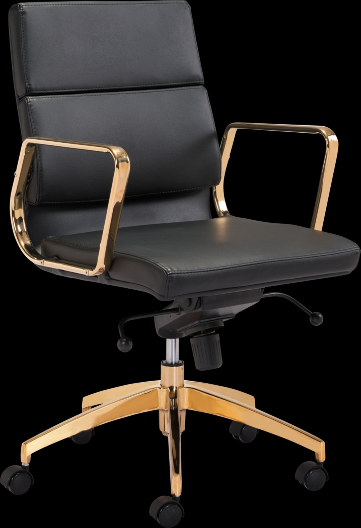 Ravanna Black Desk Chair - Thumbnail - Image 1