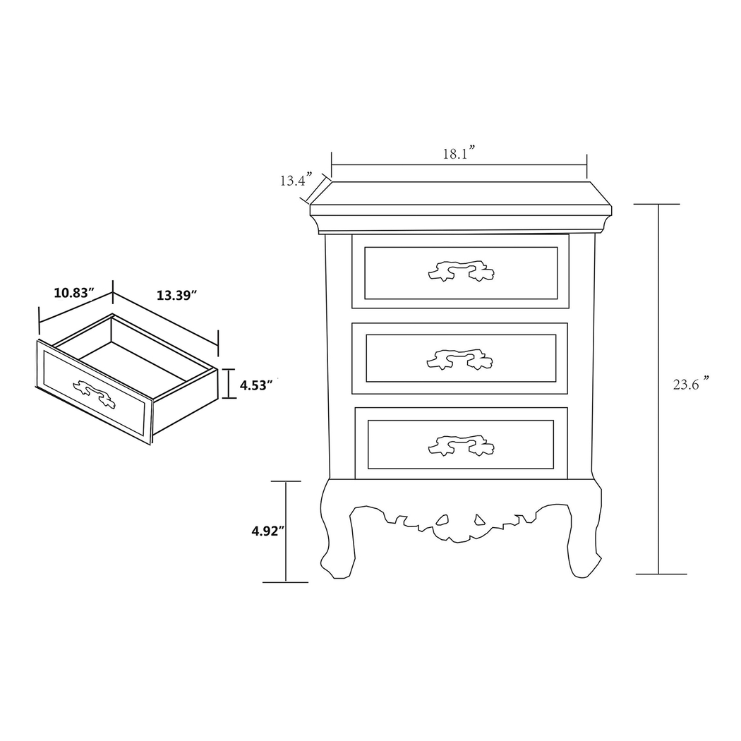 Raveneaux White Nightstand - Thumbnail - Image 10