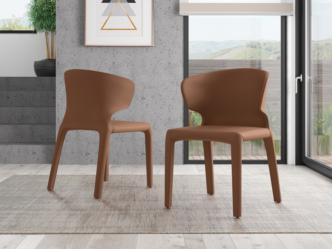 Ravennite I Brown Side Chair, Set of 2 - Thumbnail - Image 2