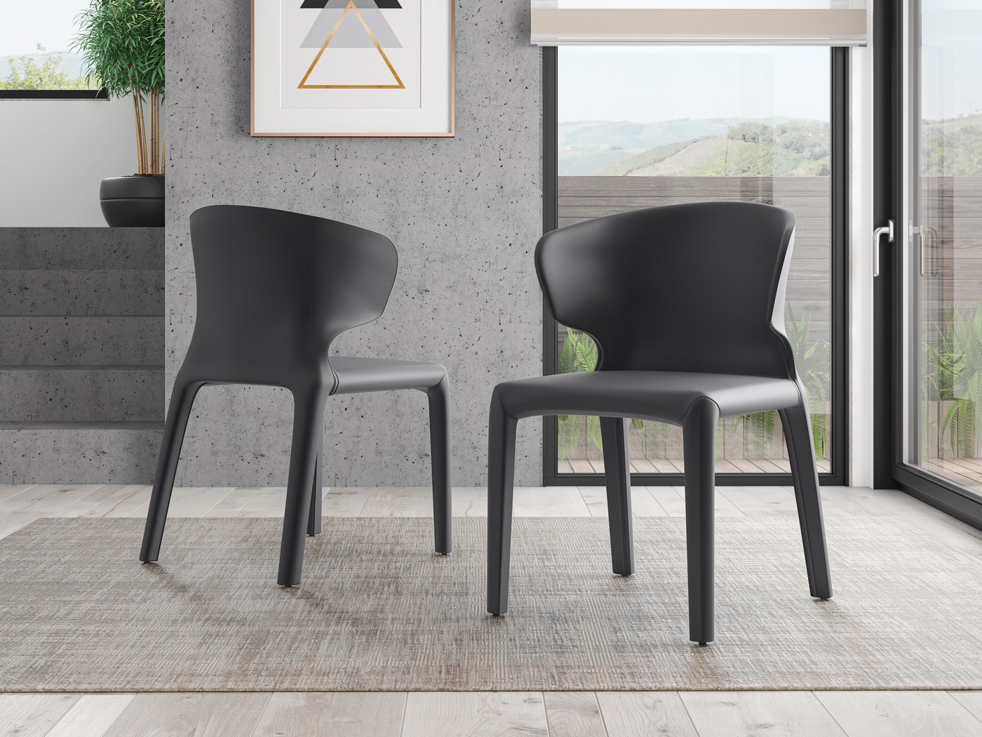 Ravennite I Gray Side Chair, Set of 2 - Thumbnail - Image 3