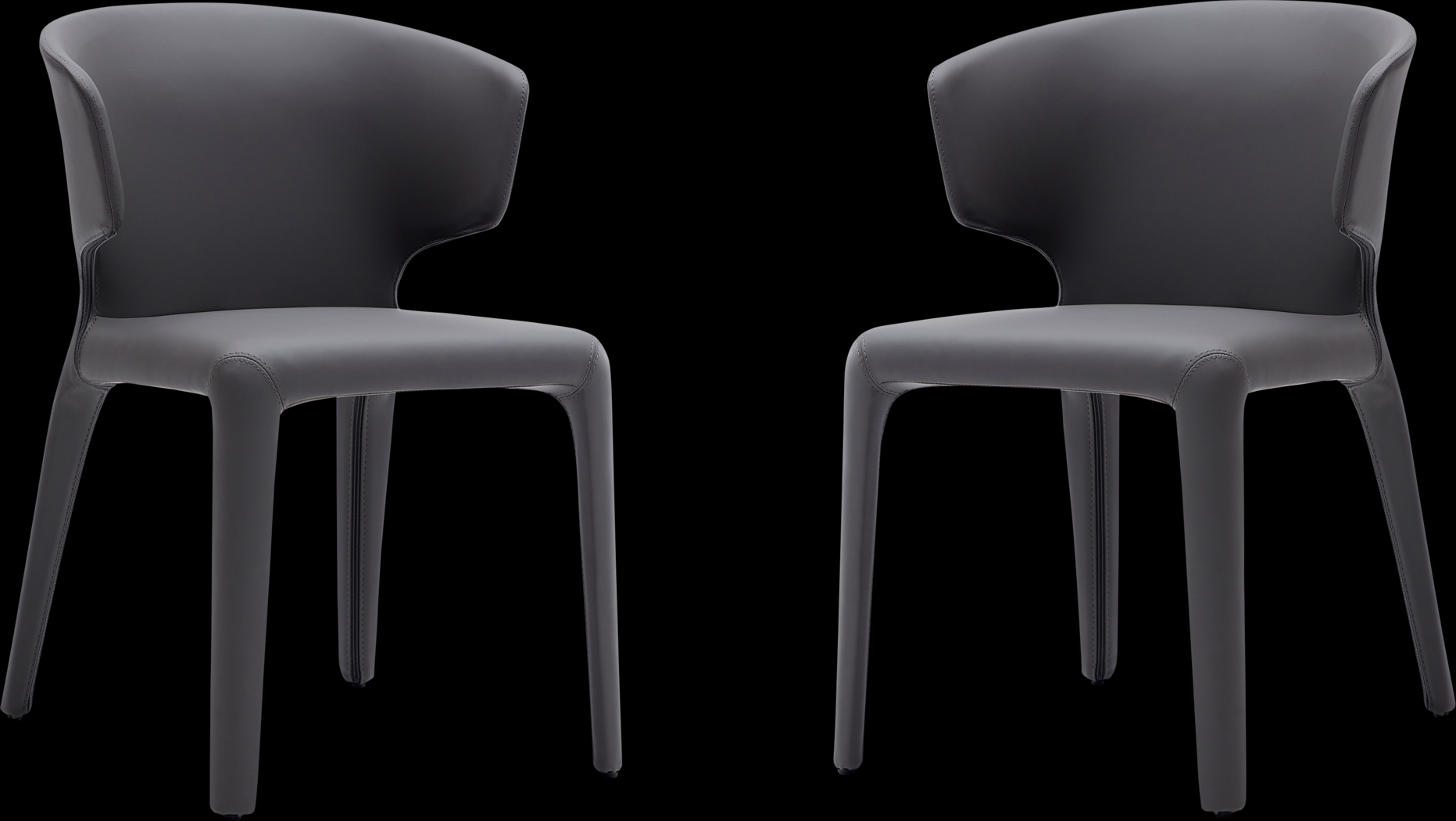 Ravennite I Gray Side Chair, Set of 2 - Thumbnail - Image 1