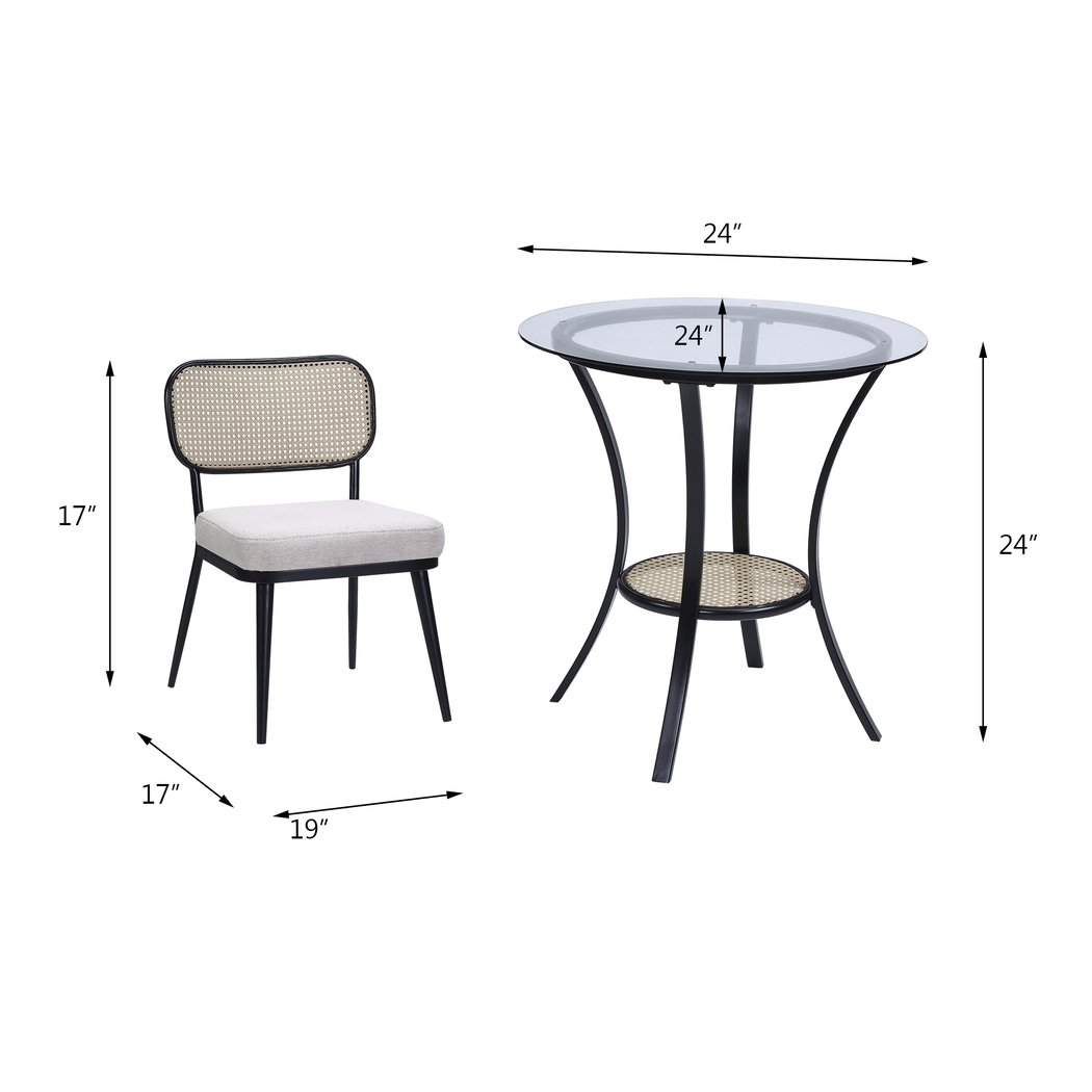 Ravensaide Black 3 Pc Dining Set - Thumbnail - Image 11
