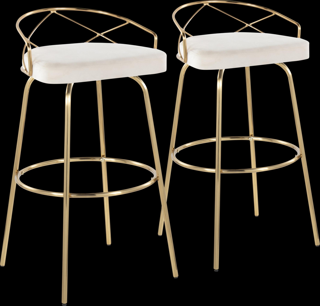 Ravensbrug I Cream Barstool, Set of 2 - Thumbnail - Image 1