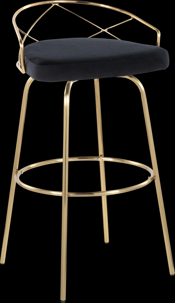 Ravensburg I Black Swivel Barstool, Set of 2 - Thumbnail - Image 6