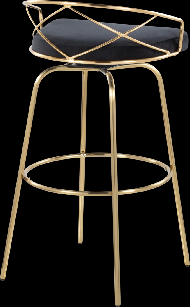 Ravensburg I Black Swivel Barstool, Set of 2 - Thumbnail - Image 8