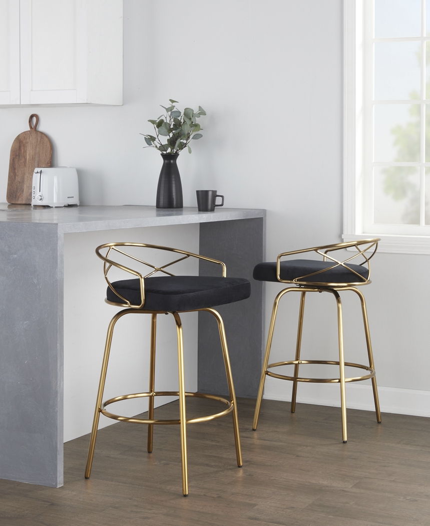 Ravensburg I Black Swivel Counter Height Stool, Set of 2 - Thumbnail - Image 4