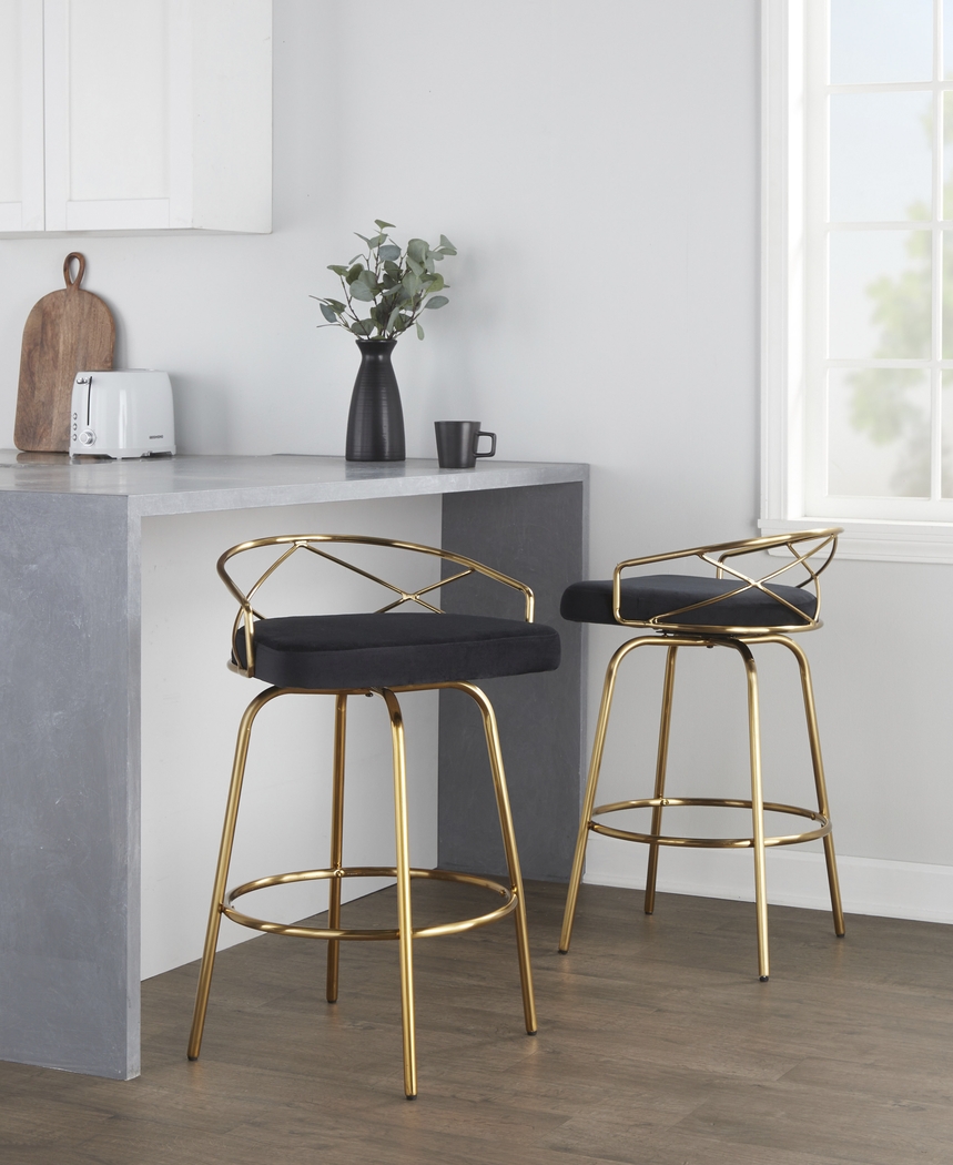 Ravensburg I Black Swivel Counter Height Stool, Set of 2 - Thumbnail - Image 5