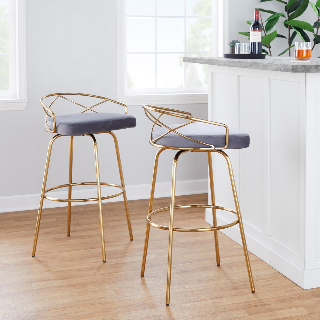 Ravensburg I Gray Barstool, Set of 2 - Thumbnail - Image 2