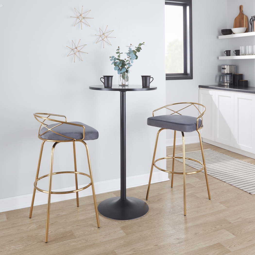 Ravensburg I Gray Barstool, Set of 2 - Thumbnail - Image 3