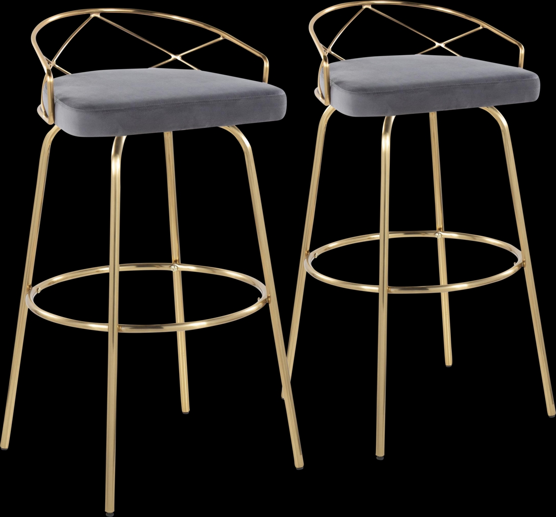 Ravensburg I Gray Barstool, Set of 2 - Thumbnail - Image 1