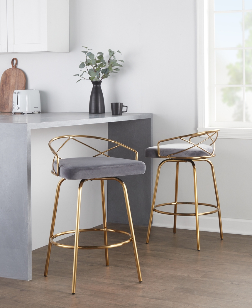 Ravensburg I Gray Counter Height Stool, Set of 2 - Thumbnail - Image 3