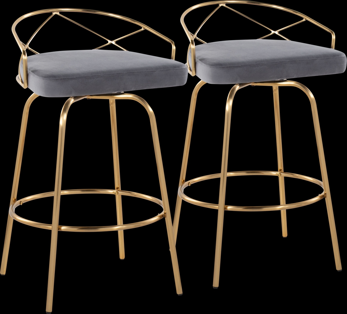 Ravensburg I Gray Counter Height Stool, Set of 2 - Thumbnail - Image 1