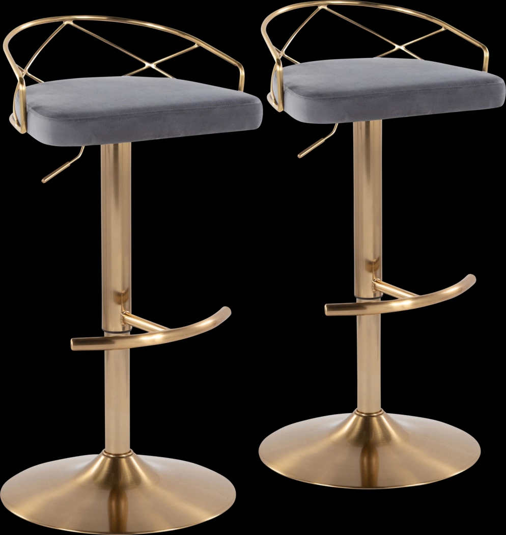 Ravensburg II Gray Adjustable Barstool, Set of 2 - Thumbnail - Image 1