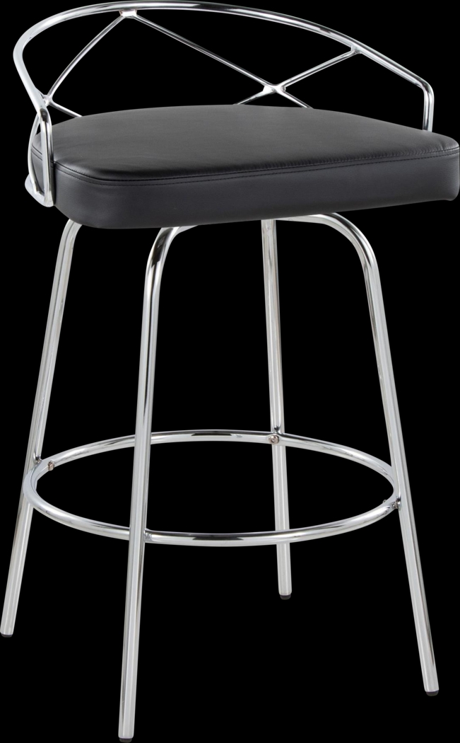 Ravensburg III Black Swivel Counter Height Stool, Set of 2 - Thumbnail - Image 8