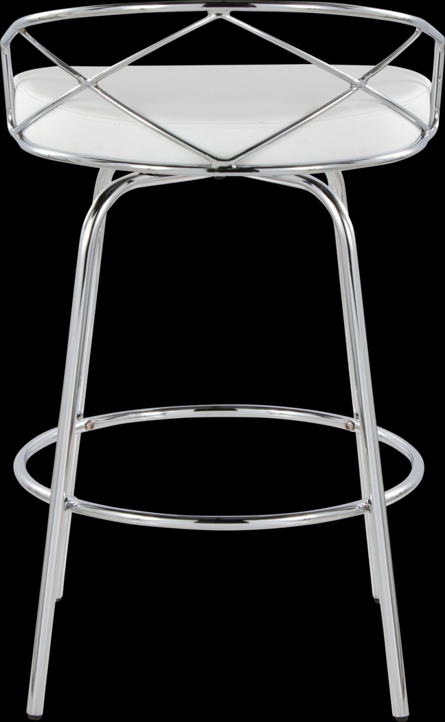 Ravensburg III White Swivel Counter Height Stool, Set of 2 - Thumbnail - Image 11