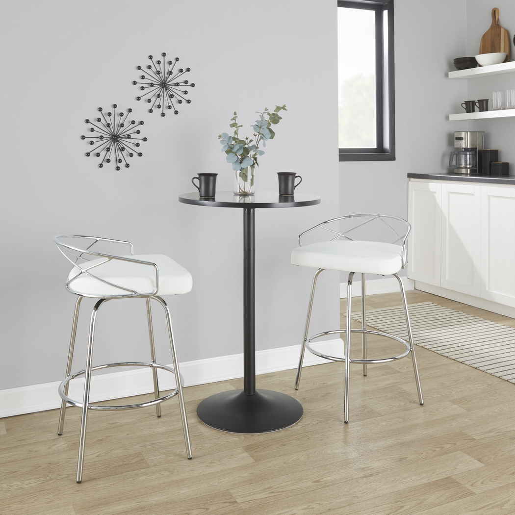 Ravensburg III White Swivel Counter Height Stool, Set of 2 - Thumbnail - Image 3