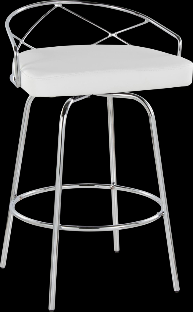 Ravensburg III White Swivel Counter Height Stool, Set of 2 - Thumbnail - Image 8