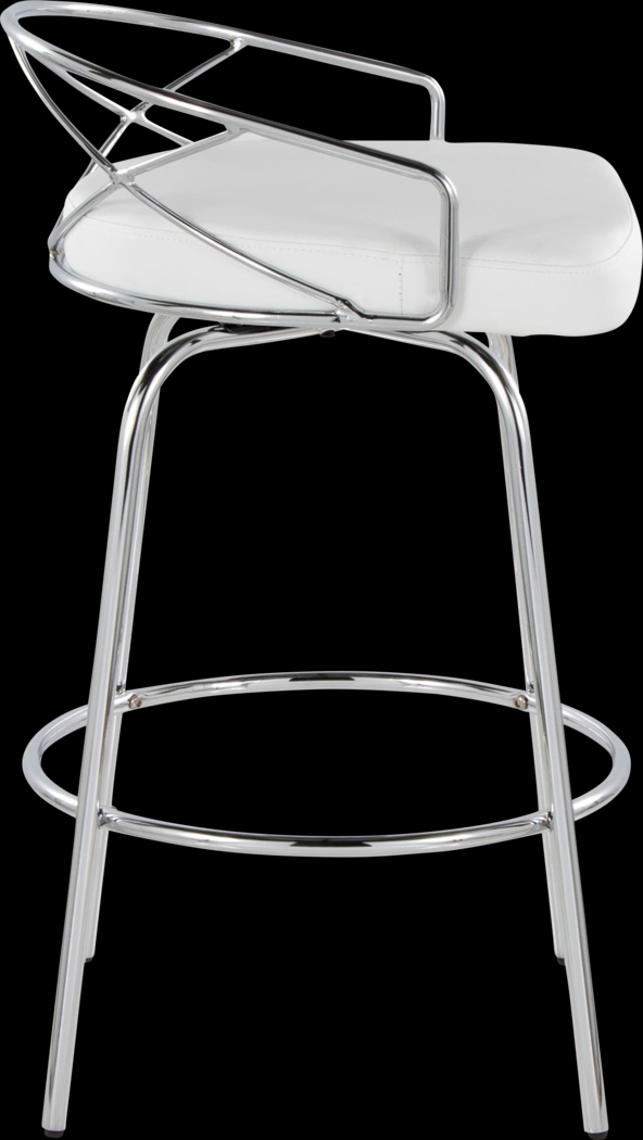 Ravensburg III White Swivel Counter Height Stool, Set of 2 - Thumbnail - Image 9