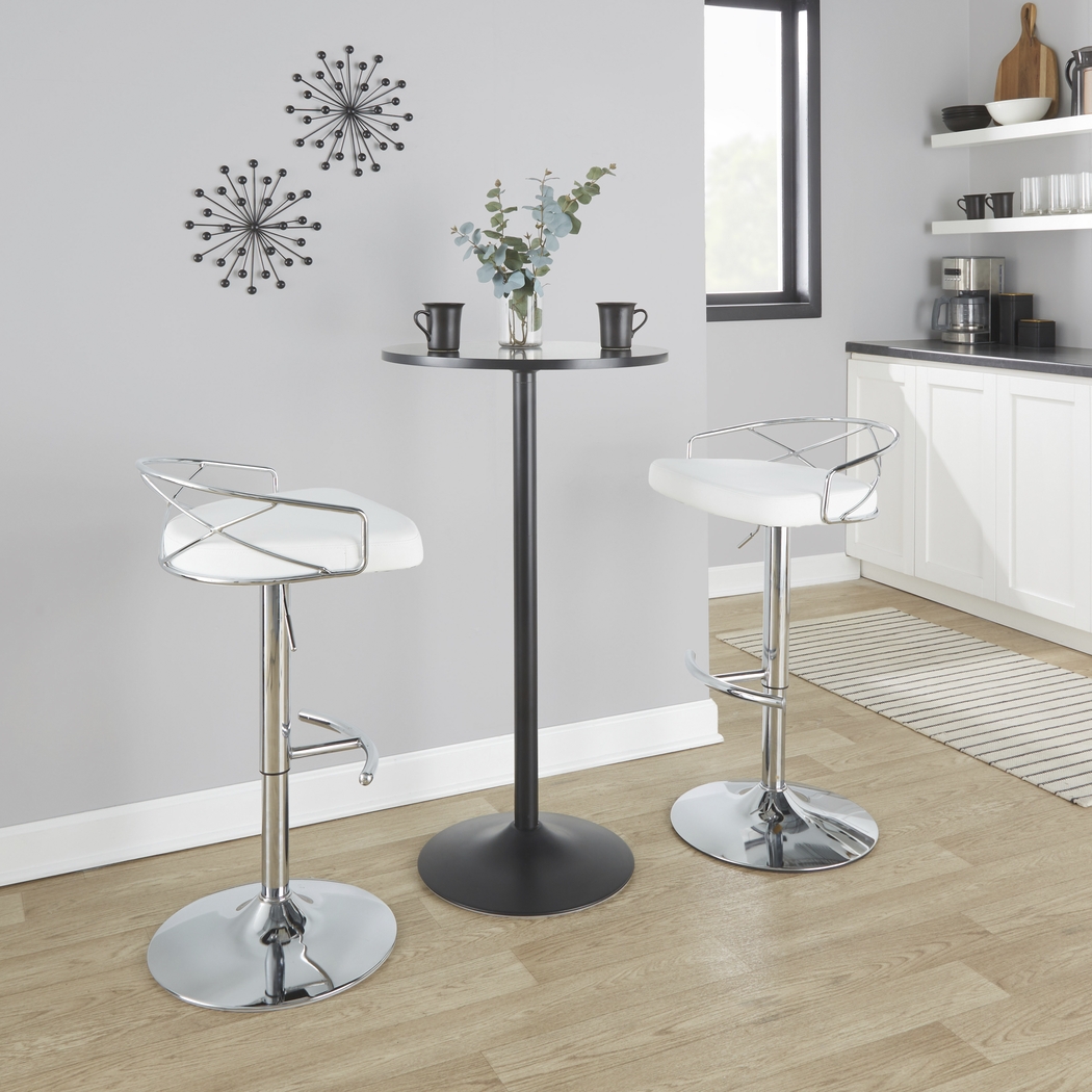 Ravensburg IV White Adjustable Barstool, Set of 2 - Thumbnail - Image 5