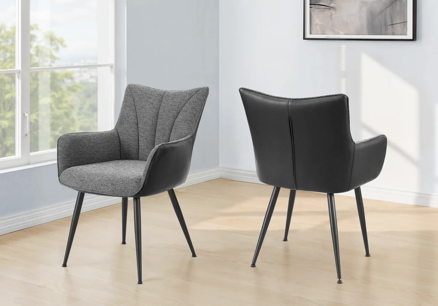 Rawiri Dark Gray Side Chair, Set of 2 - Image 2