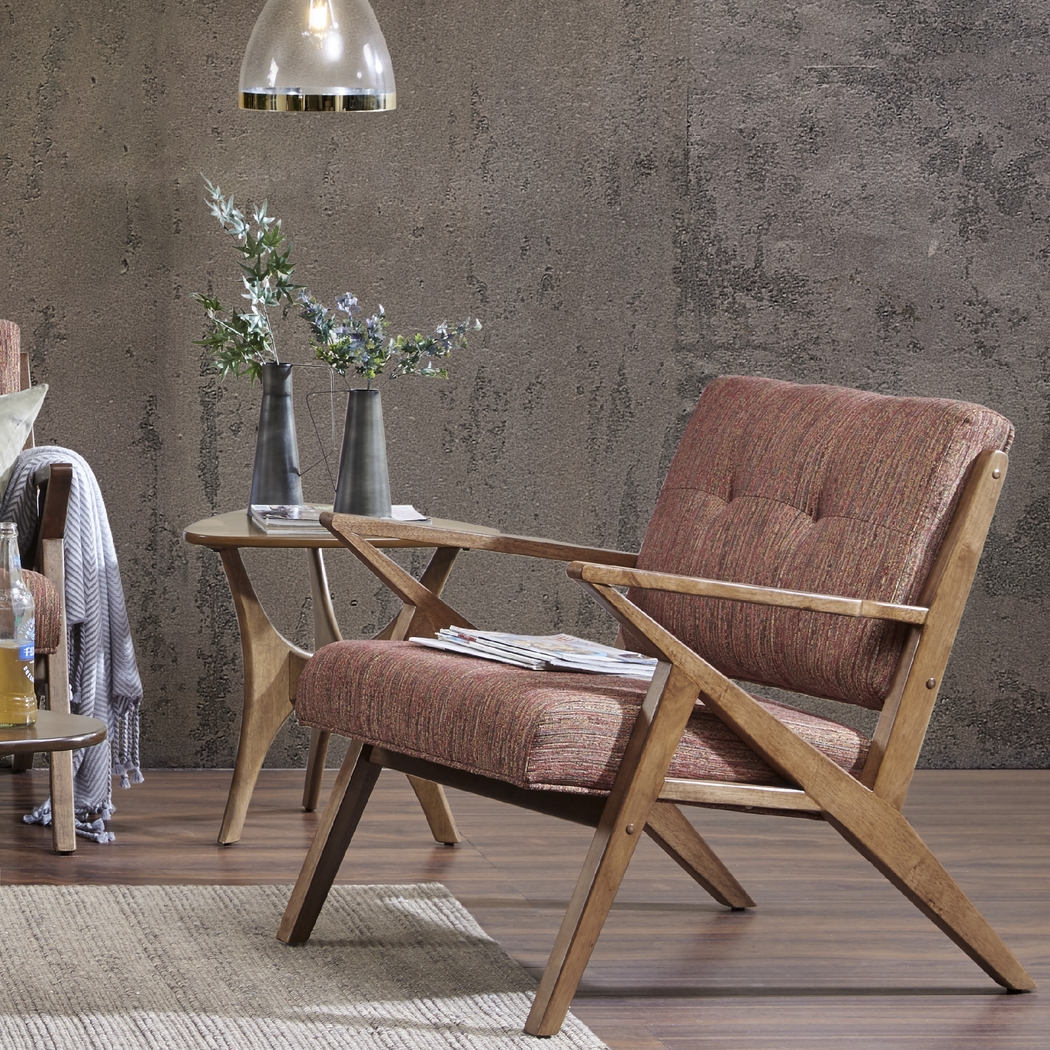 Rawlins Orange Accent Chair - Thumbnail - Image 2