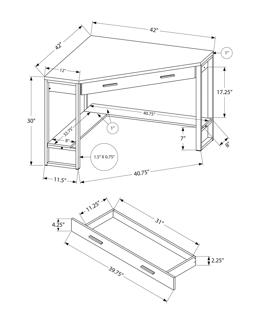 Raychester Gray Desk - Thumbnail - Image 4