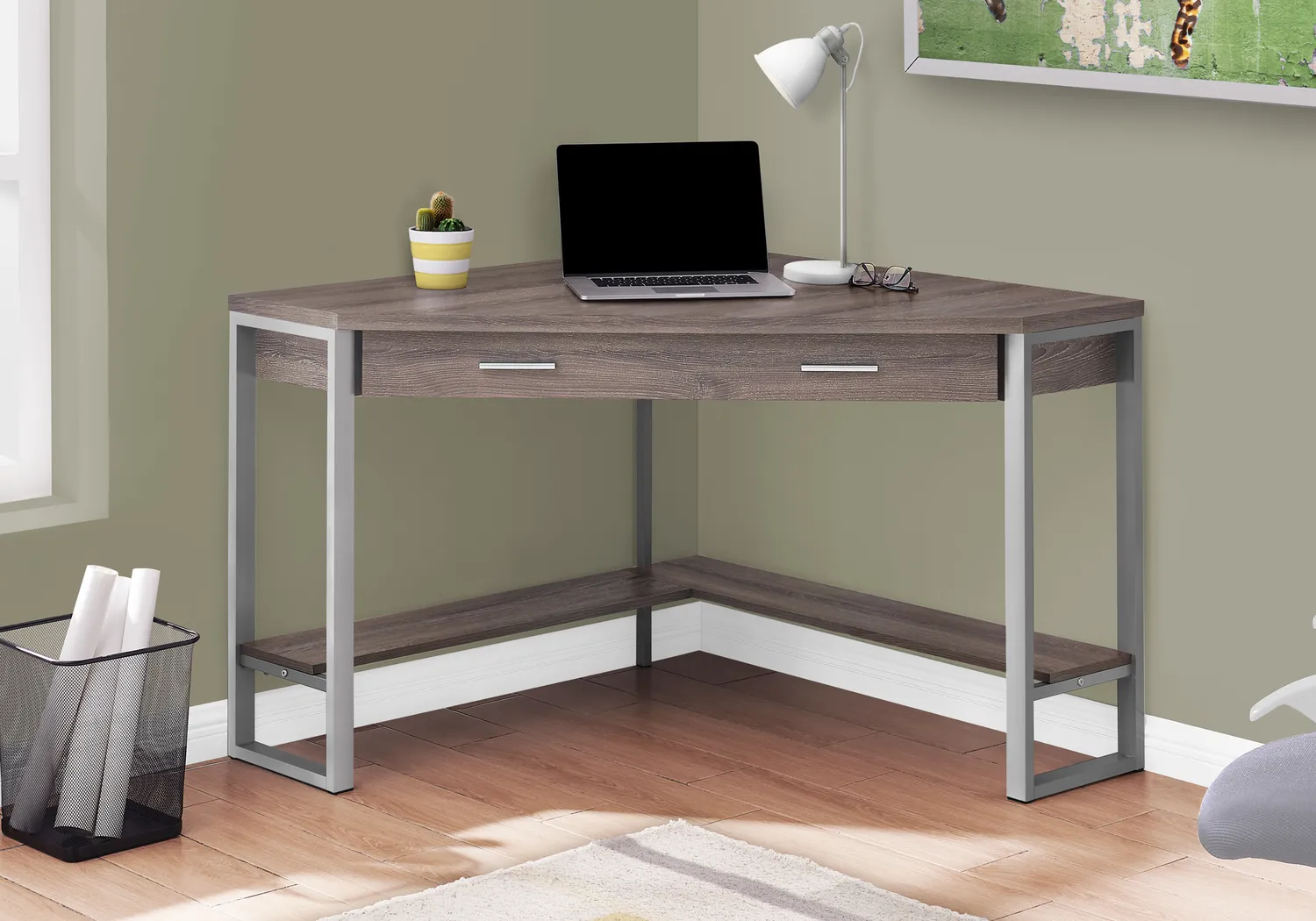 Raychester Taupe Desk - Thumbnail - Image 2