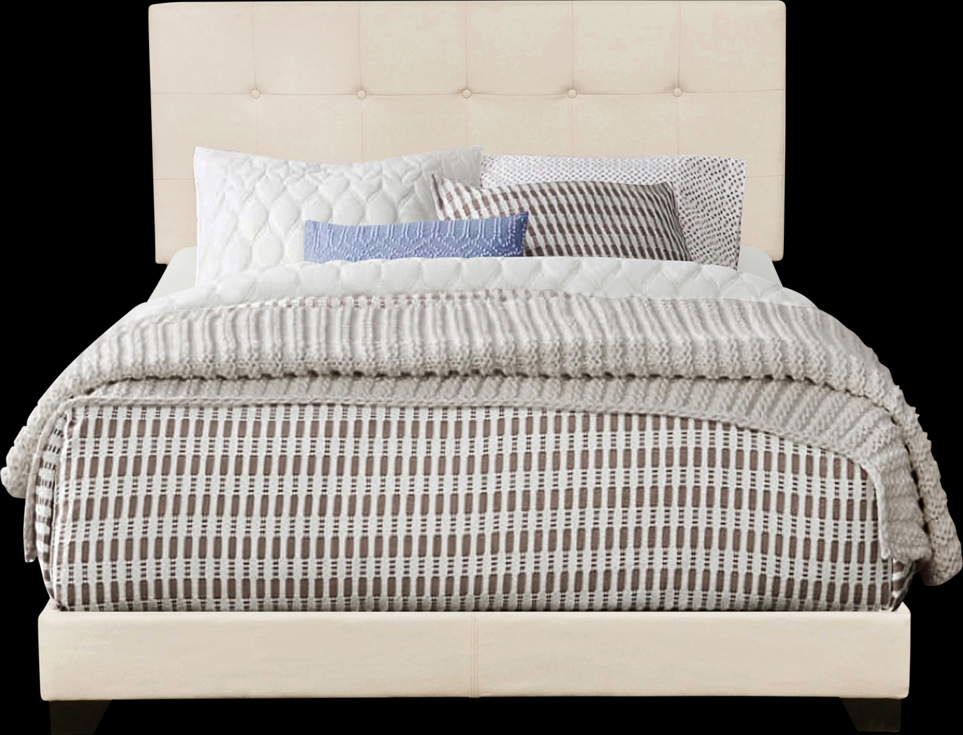 Rayfield Beige Queen Bed - Thumbnail - Image 7