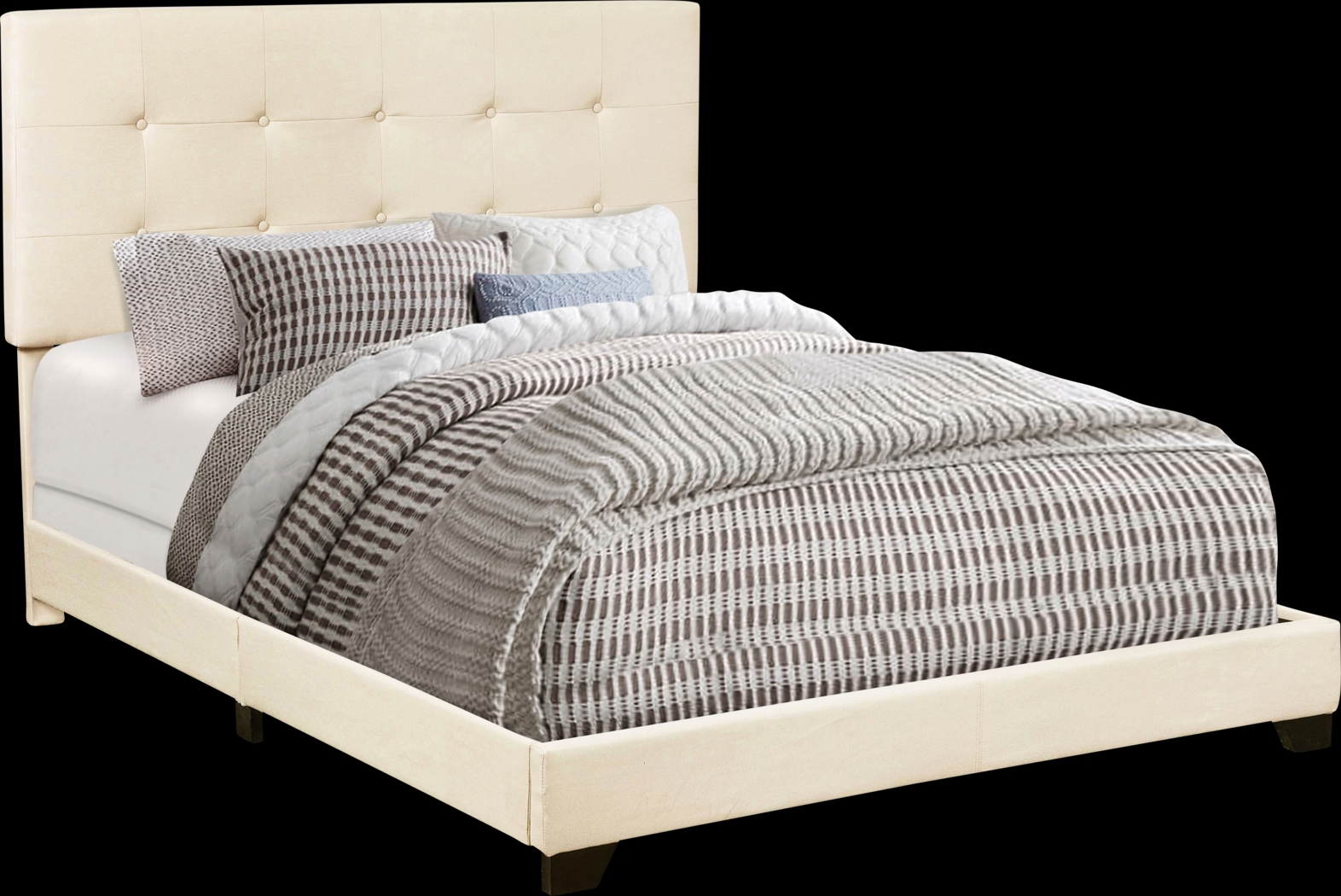 Rayfield Cream King Bed - Thumbnail - Image 1