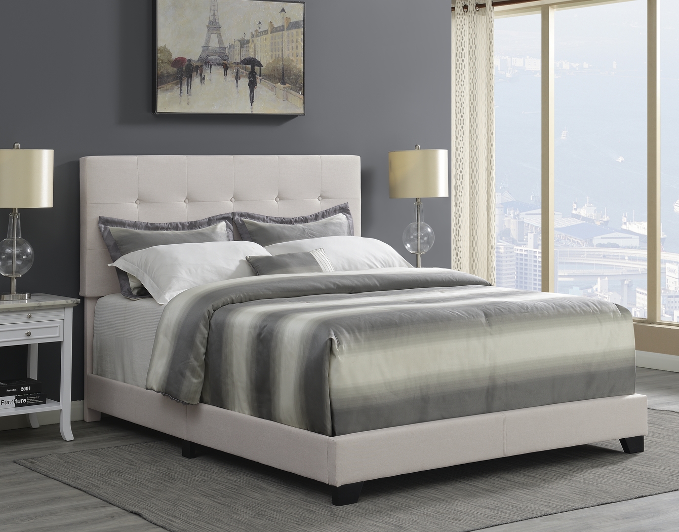 Rayfield Gray Queen Bed - Thumbnail - Image 9