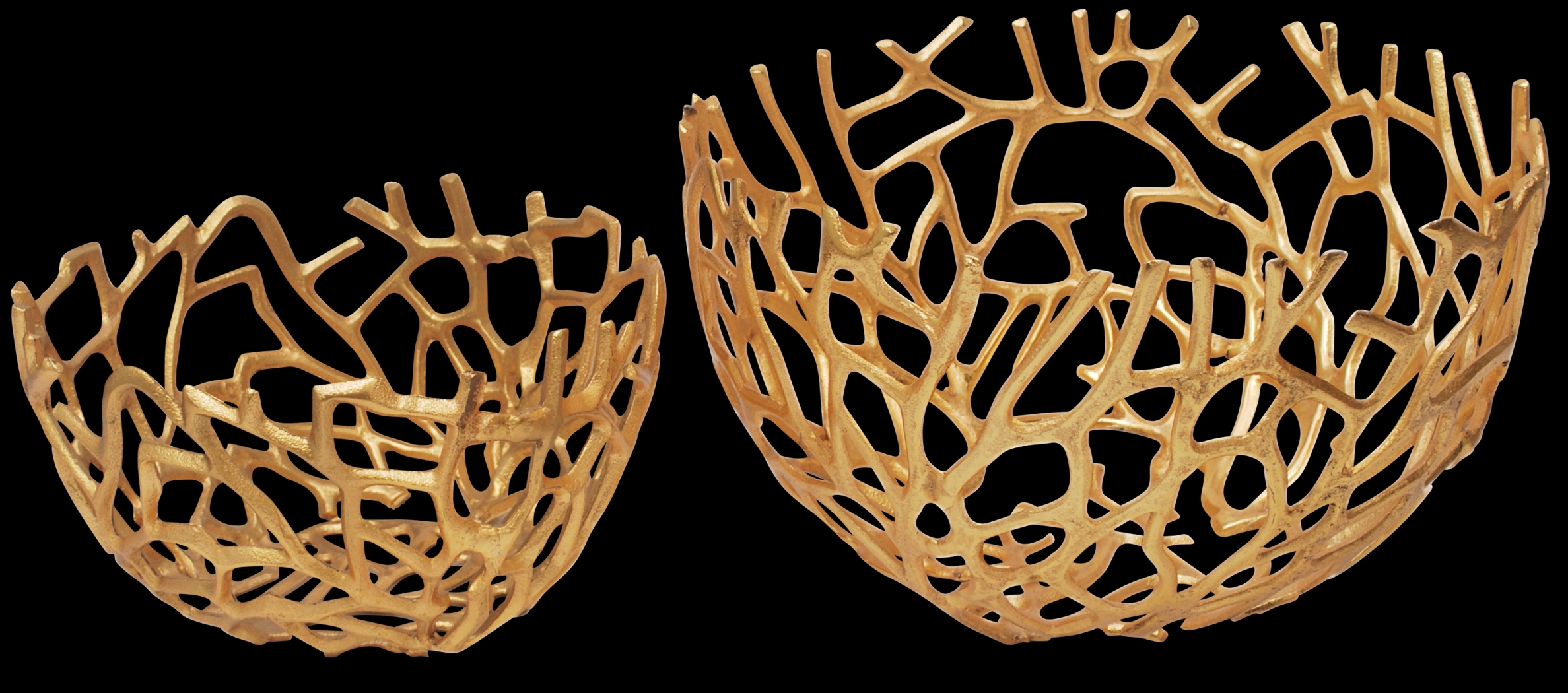 Rayker Gold Bowl, Set of 2 - Thumbnail - Image 1