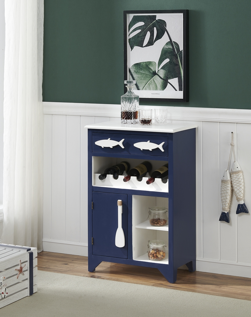 Raynale Blue Bar Cart - Thumbnail - Image 5